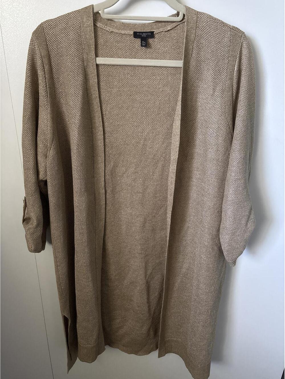 Talbot Women’s Warm Gold Cardigan Size XLP